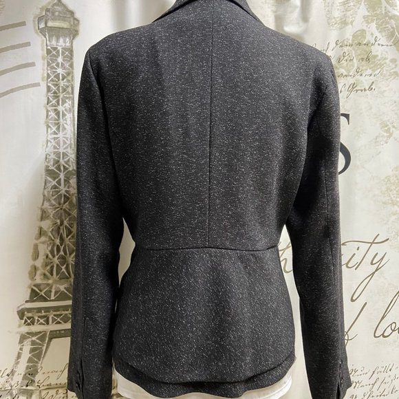 NWOT Blazer Charcoal Heather-Print Sz 12 - Picture 6 of 15